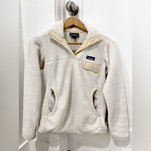 Patagonia Women’s Re-Tool Snap-T Pullover Sweater, XXS, Oyster White
